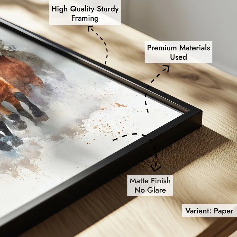 Horse of Freedom Wall Painting With Black Frame media 9