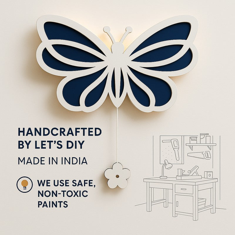 Tiny Butterfly Glow Battery Operated MDF Wall Lamp media 7