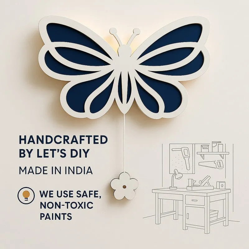 Tiny Butterfly Glow Battery Operated MDF Wall Lamp media 7
