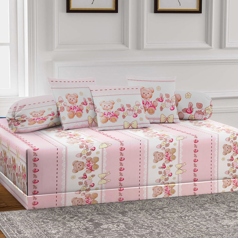 Pink Bear Diwan Set - Six Piece Set
