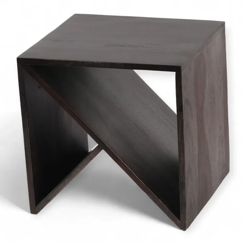Averox Sheesham Wooden Side & Bedside Table - Taupe media 4