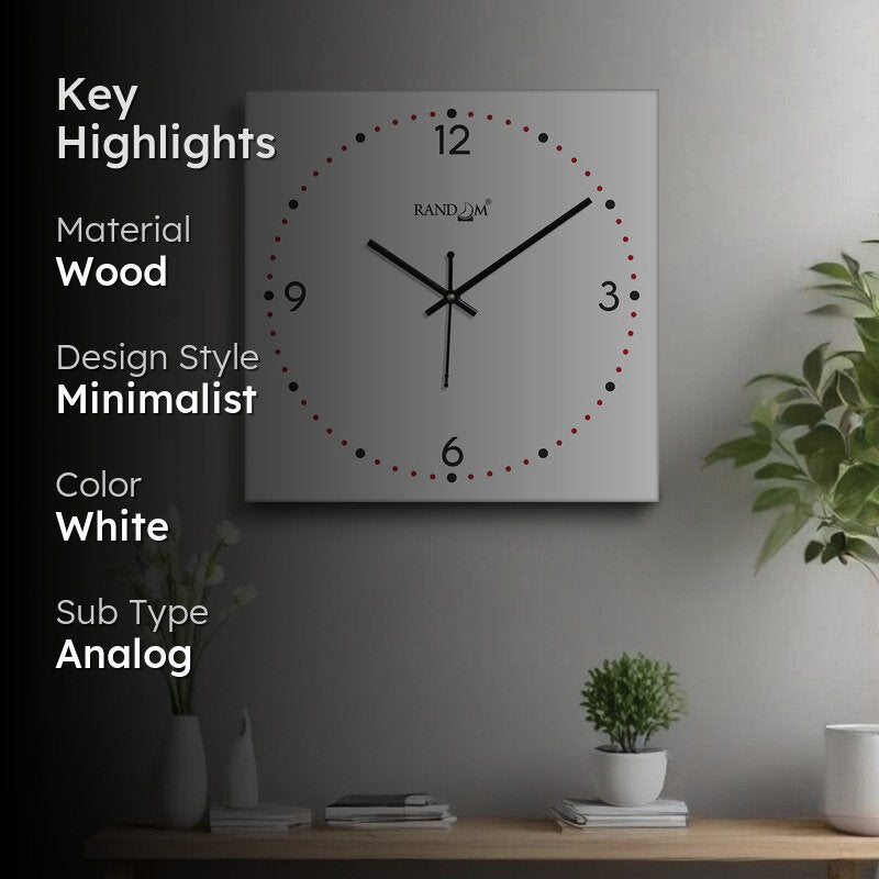 Quivra Analog Wall Clock - White media 2