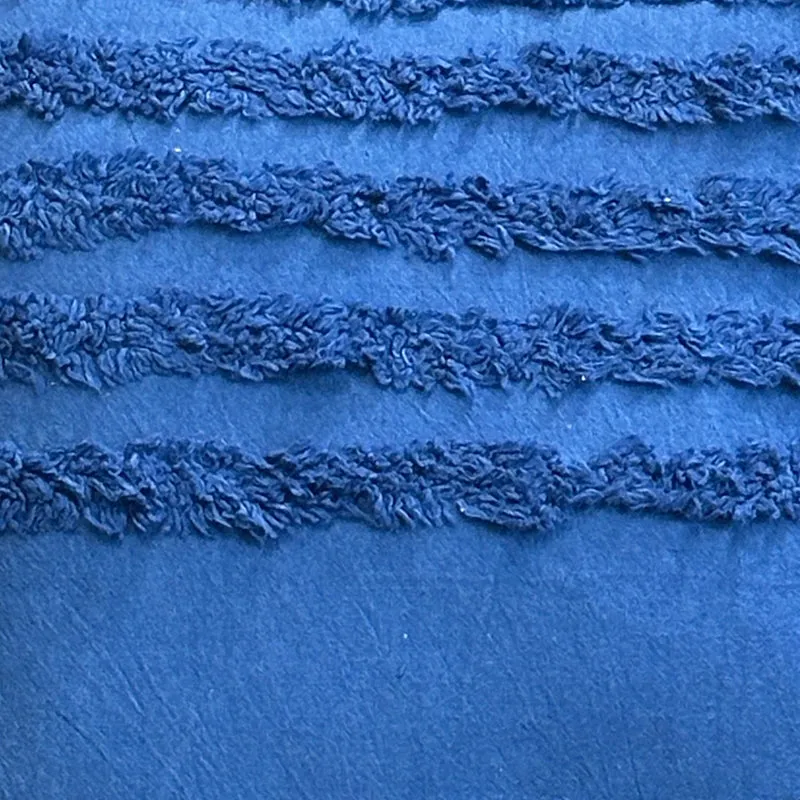 Thea Stripe Tufted Cushion Cover (Blue) - Set Of Two media 3