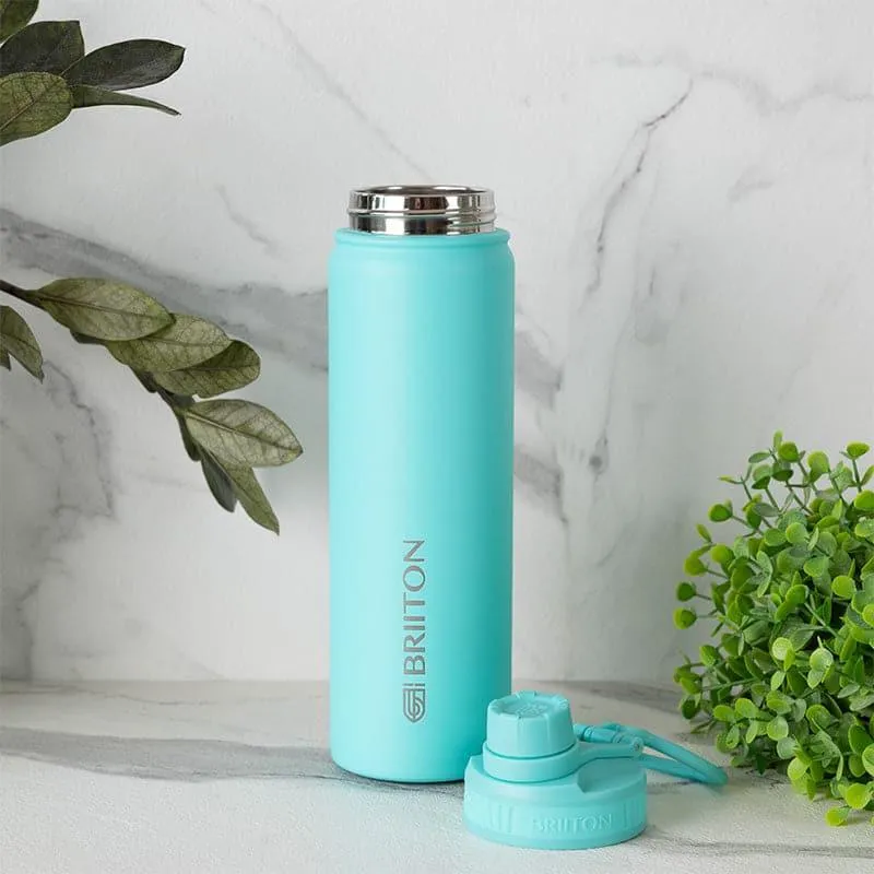Quench Chic Hot & Cold Thermos Water Bottle (Sky Blue) - 750 mL media 3