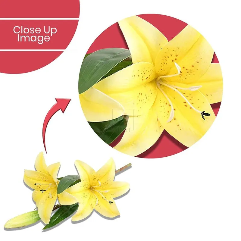 Petalune Lily Artificial Flower - Set Of Four media 7