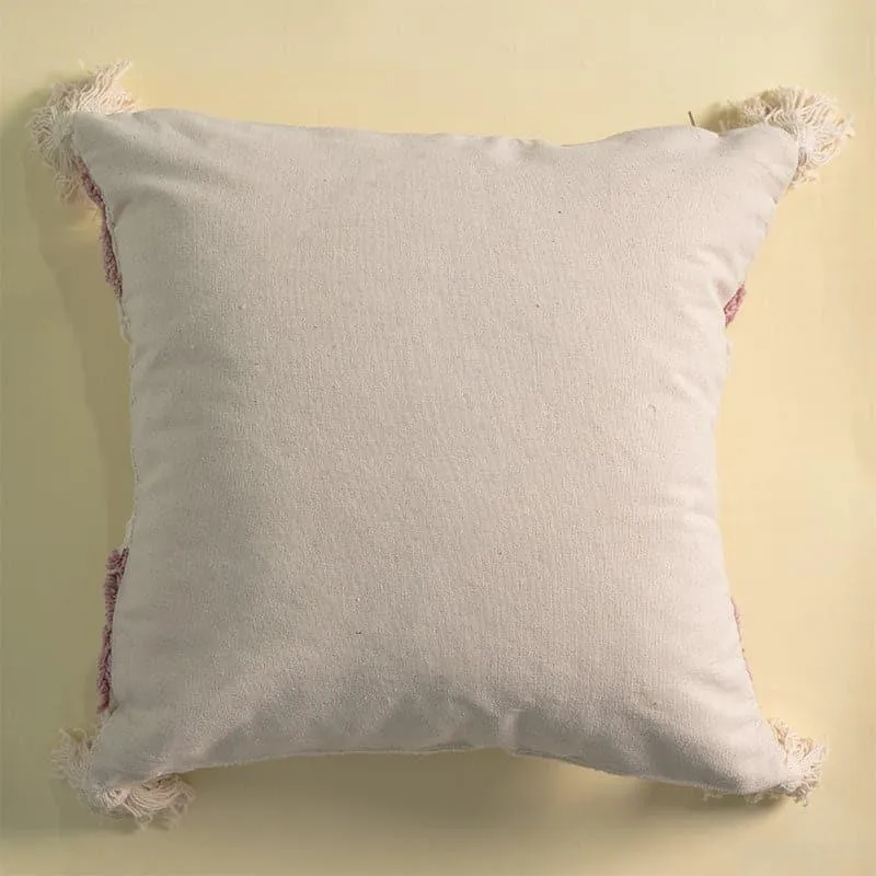The Tufty Rose Cotton Cushion Cover media 5