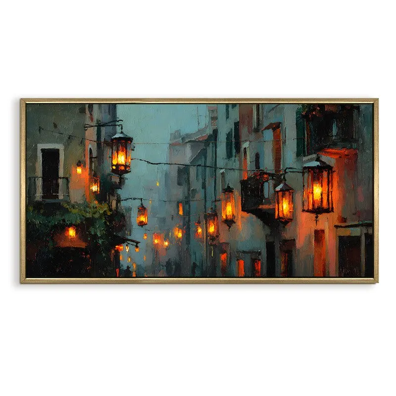 Evening Glow Canvas Wall Painting With Frame media 3
