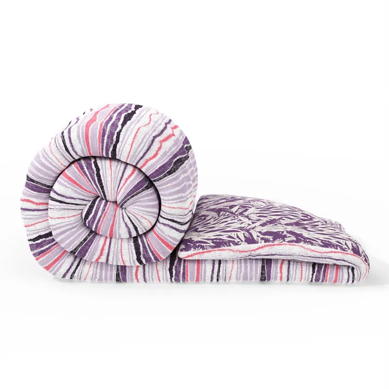 Arjia Floral Reversible Microfiber Comforter (Purple) - 120 GSM media 10