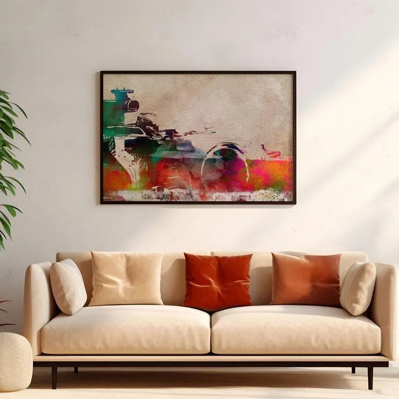 Abstract Fielder Canvas Wall Painting - Black Frame media 4
