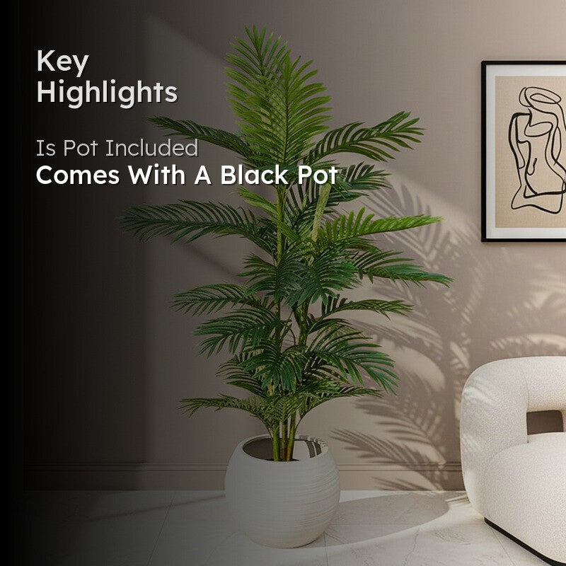 Harmony Artificial Dracaena Plant With Black Plastic Pot - 4 Feet media 2