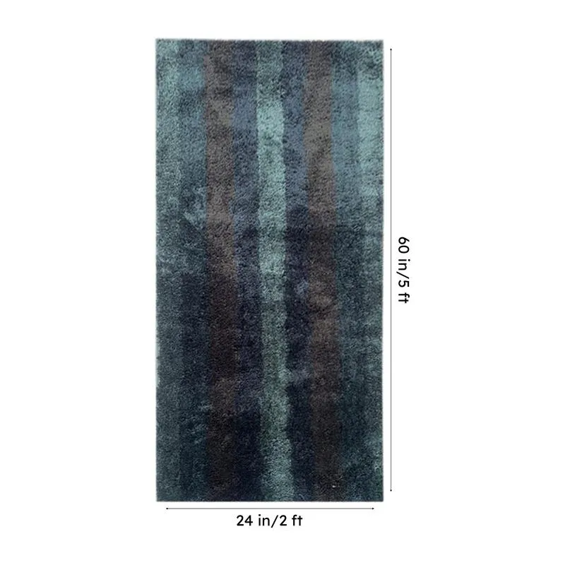 Jericho Luxe Micro Fiber Runner Rug - Green, Grey media 8