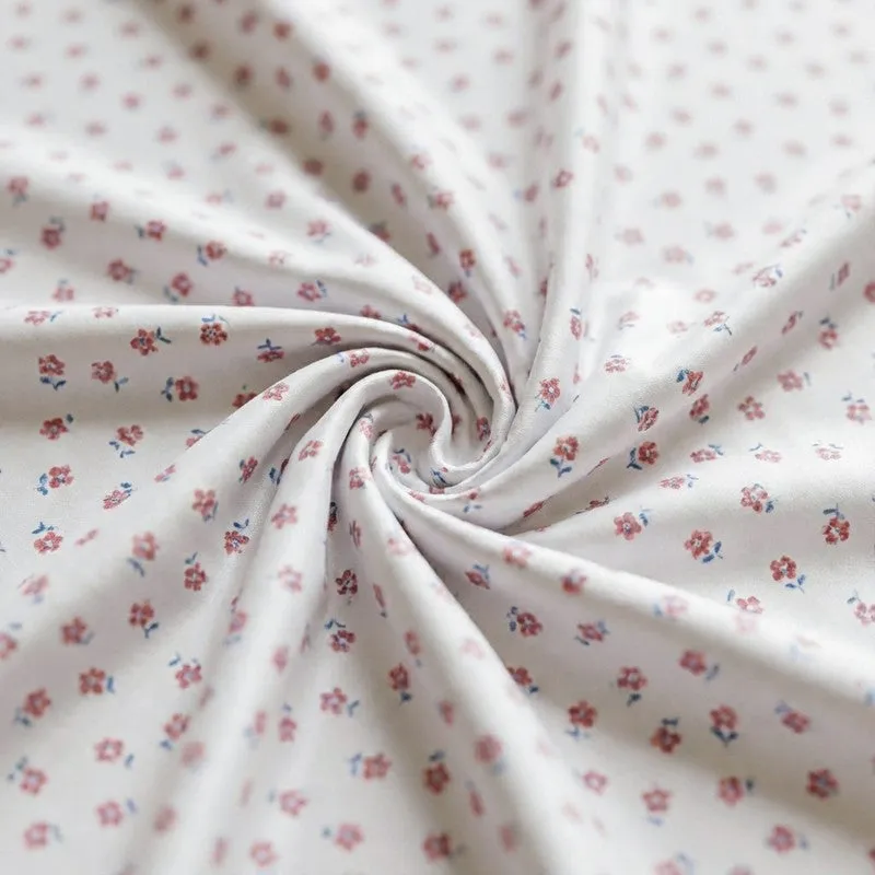 Serene Blooms Cotton Bedsheet (Orange) - 180 TC media 5