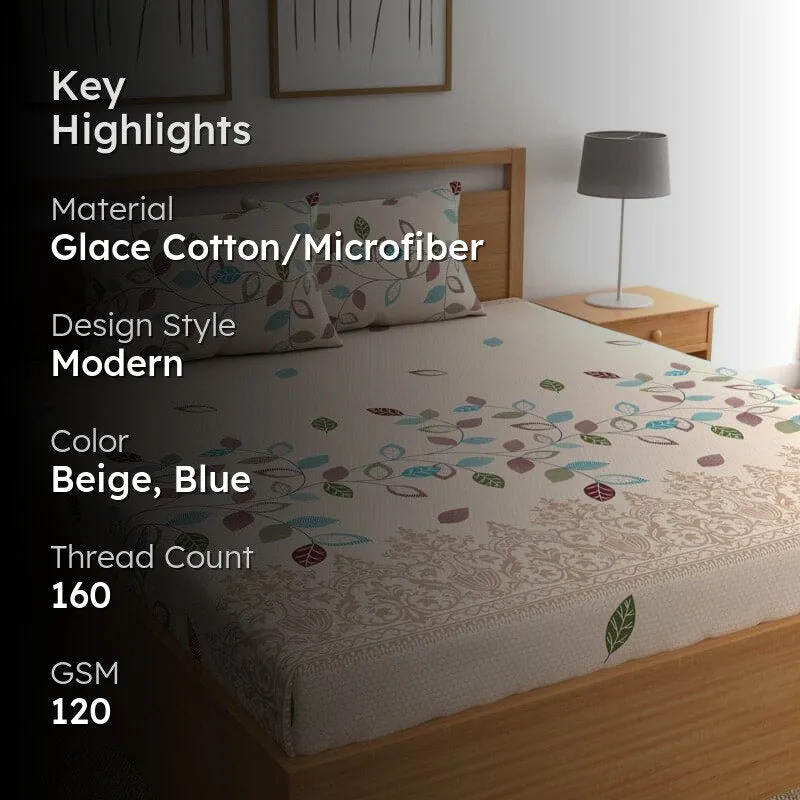 Mildred Printed Microfiber Bedsheet - 120 GSM media 2
