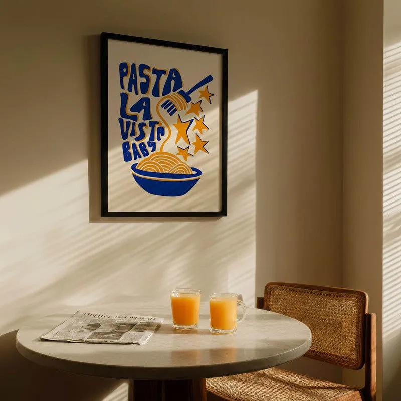 Golden Linguine Archival Canvas Wall Art - Black media 5