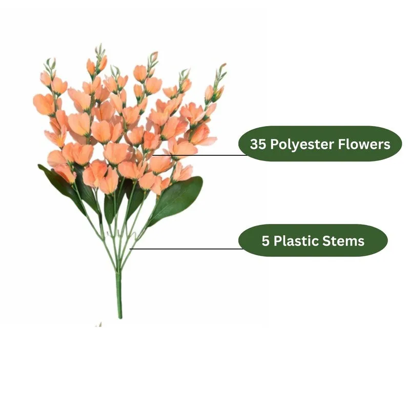 Bloomelle Artificial Flower (Orange) - Set Of Four media 5
