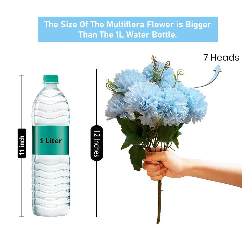 Florisse Artificial Hydrangea Flower (Blue) - Set Of Four media 8