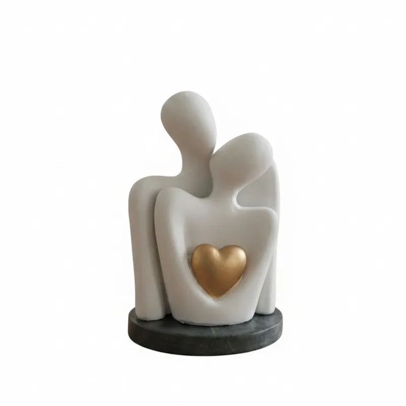Abstract Couple Resin Showpiece - White media 6