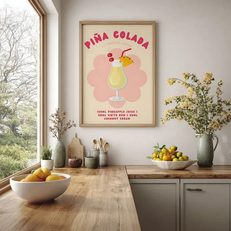 Pina Colada Archival Canvas Wall Art - Brown media 5