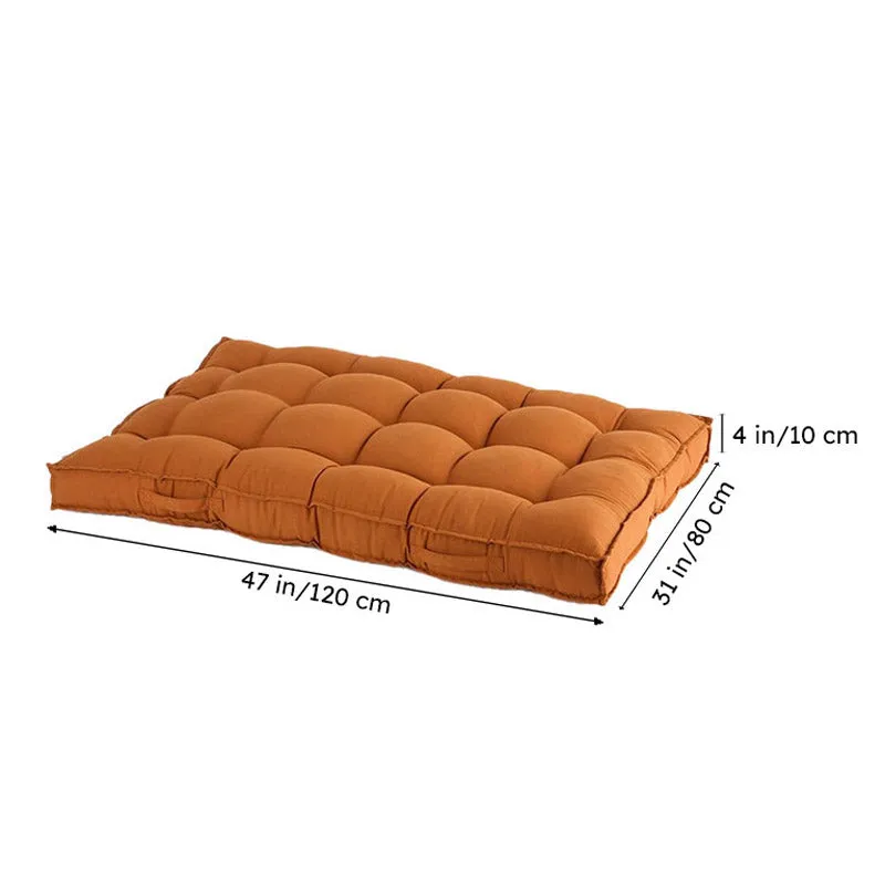 Pawdium Solid Cotton Floor Cushion - Brown media 7