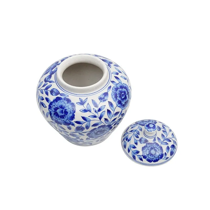 Indigo Phulkari Handpainted Vase media 4