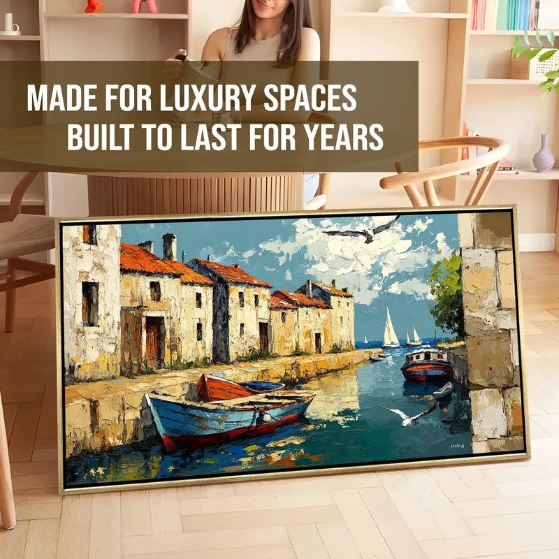 Blue Rest Canvas Wall Painting With Frame media 7