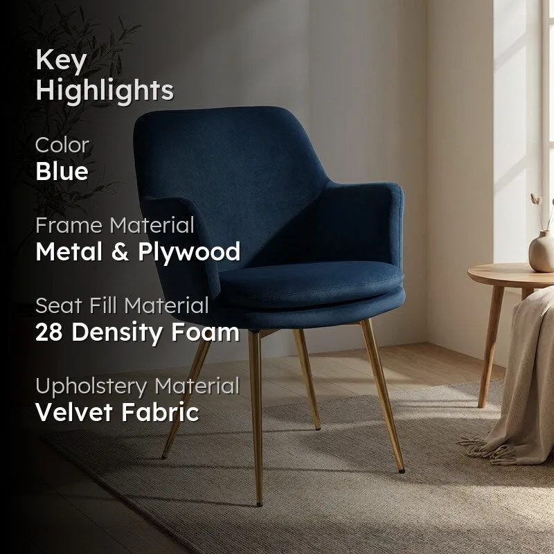 Livora Metal Accent Chair - Blue media 2