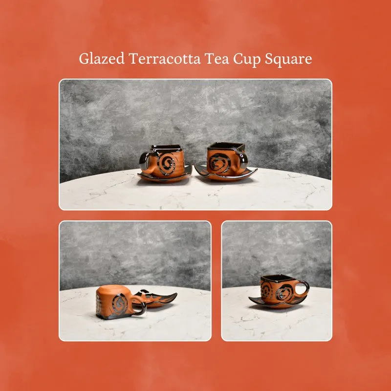 Handcrafted Terracotta Tea Cup (220 mL Each) - Set Of Two media 8