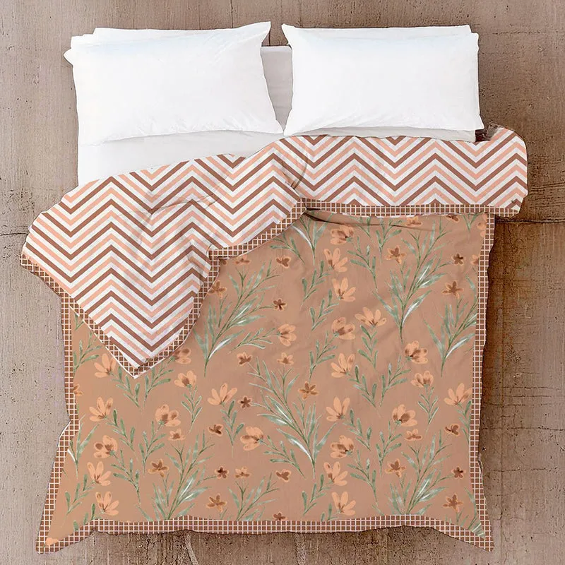 Bansuri Bliss Floral Cotton Dohar (Brown) - 210 TC media 4