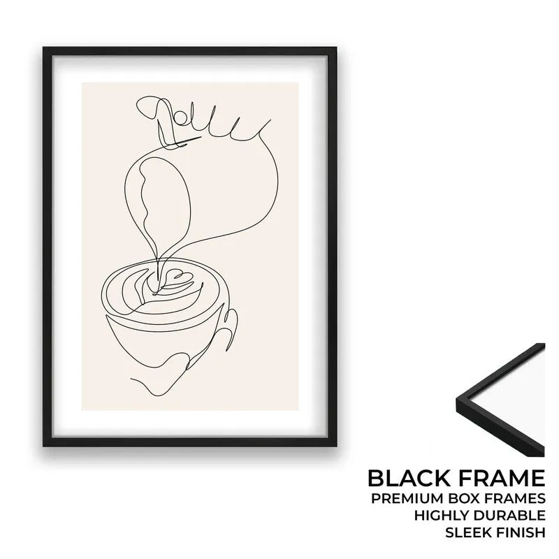 Barista Pour Archival Canvas Wall Art - Black media 8