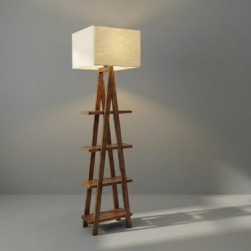 Brontis Shelf Wooden Floor Lamp media 7