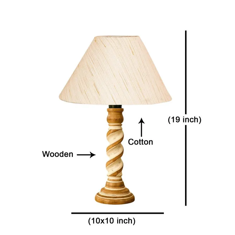 Modera Aivo Wooden Table Lamp - OffWhite media 8