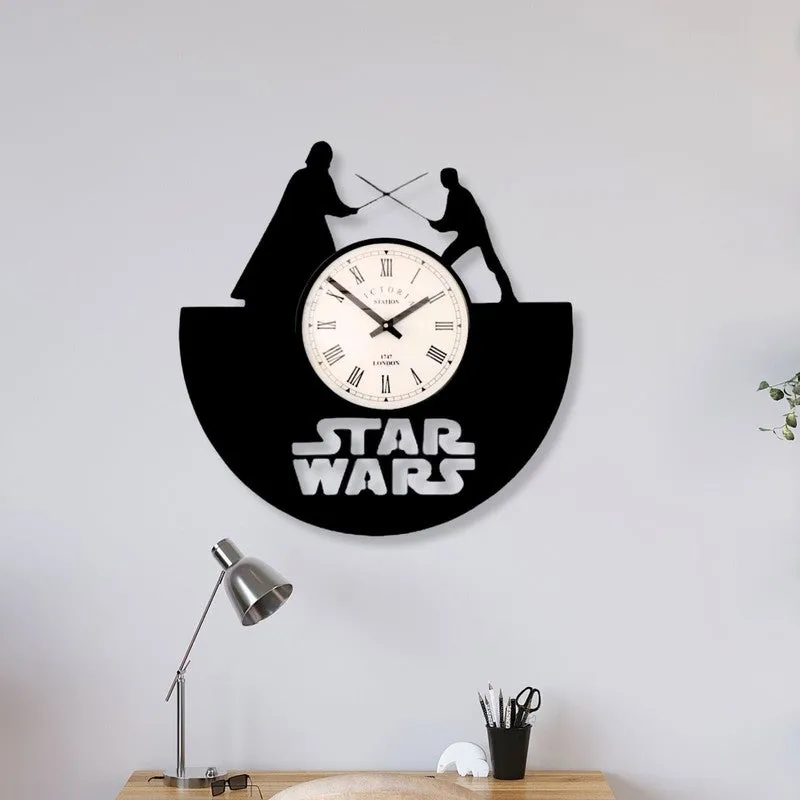 Starvex Steel Analog Wall Clock - Black media 1