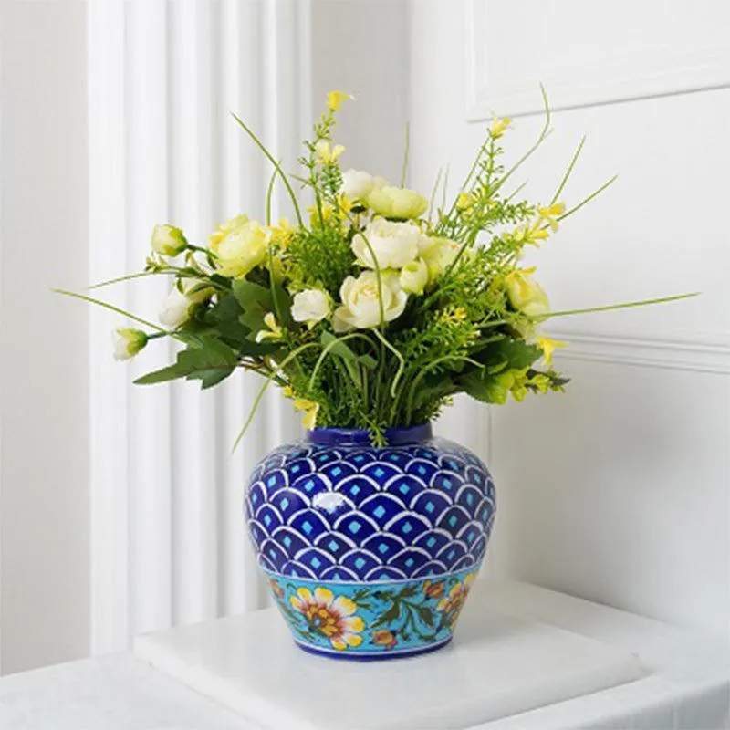 Cobalt Handpainted Vase media 1