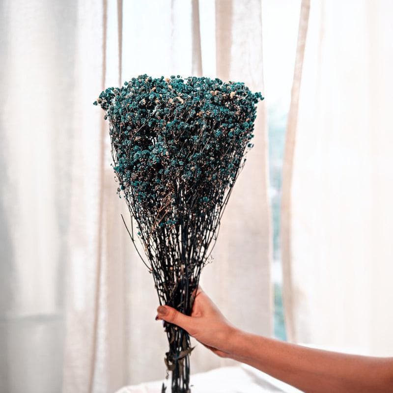 Naturally Dried Baby Breath Gypsophila Stems (Blue) - Set Of Five media 3