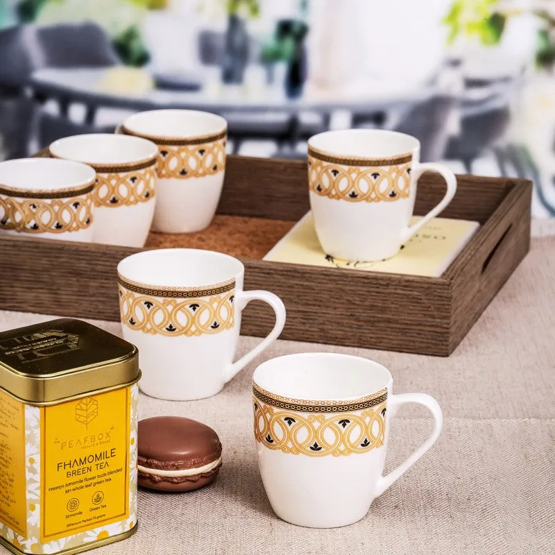 Azure Bone China Tea Cup (180 mL Each) - Set Of Six media 3