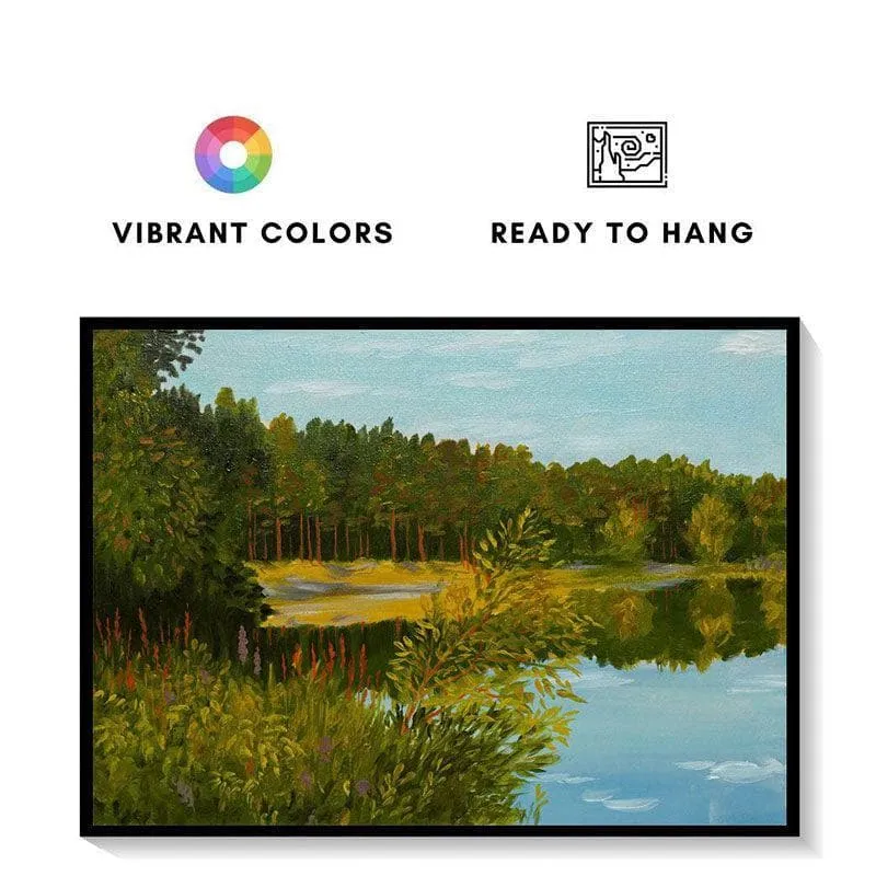 Coniferous Forest Wall Painting - Black Frame media 4