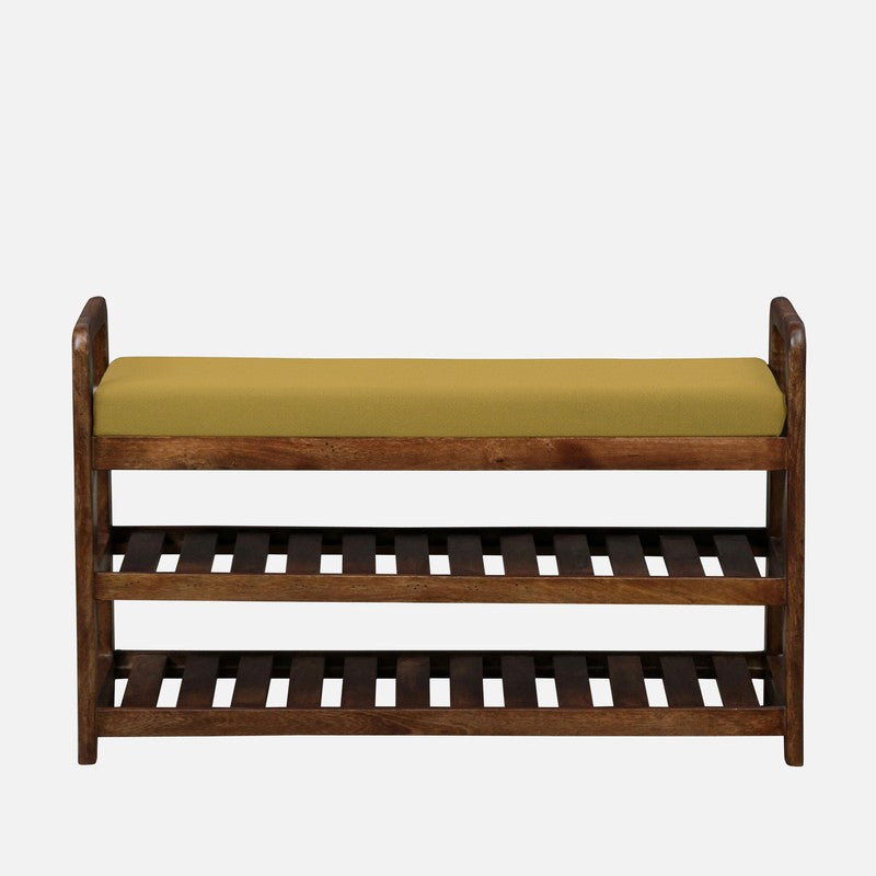 Sole Nest Mango Wood Shoe Rack - Yellow media 4