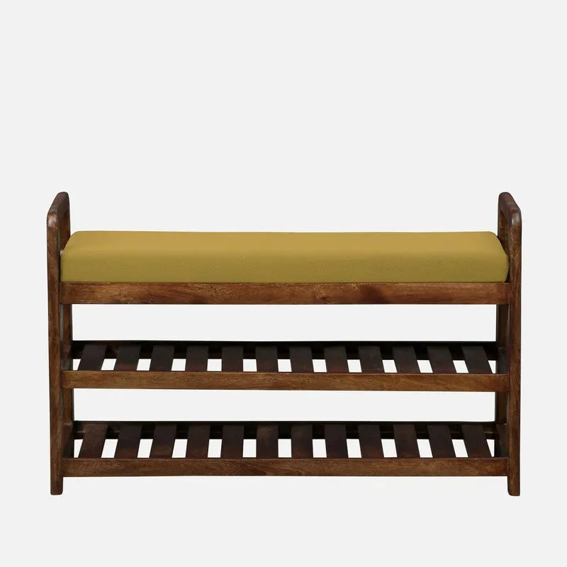 Sole Nest Mango Wood Shoe Rack - Yellow media 4
