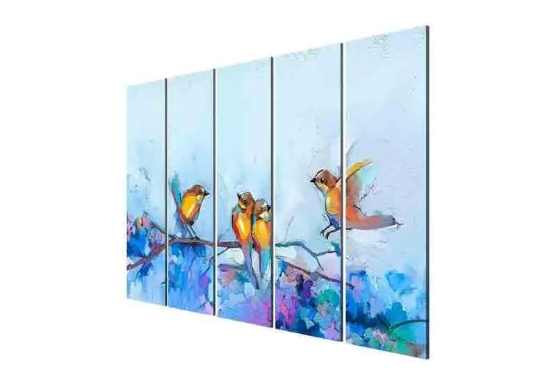 Bird Flock Wall Art - Five Piece Set media 5
