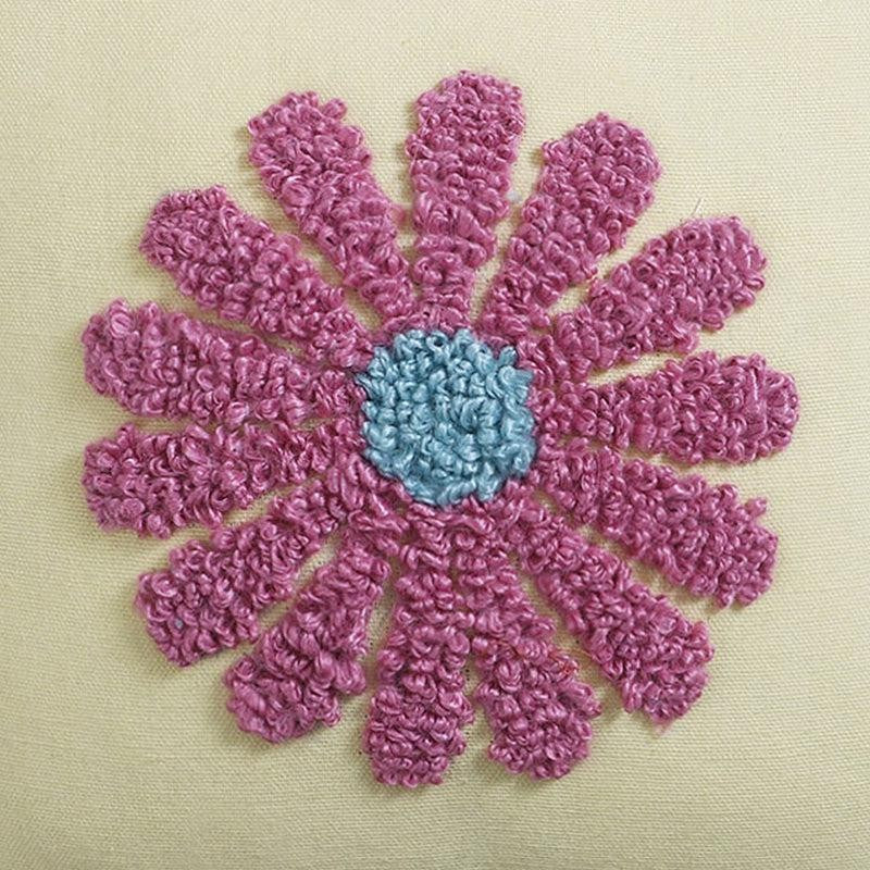 Thread & Daisy Cotton Cushion Cover - Yellow media 4