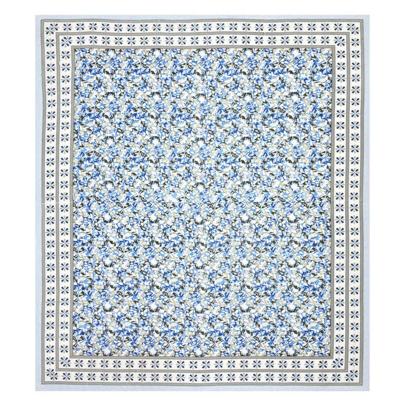 Rangix Cotton Bedsheet (Blue,White) - 240 TC media 6