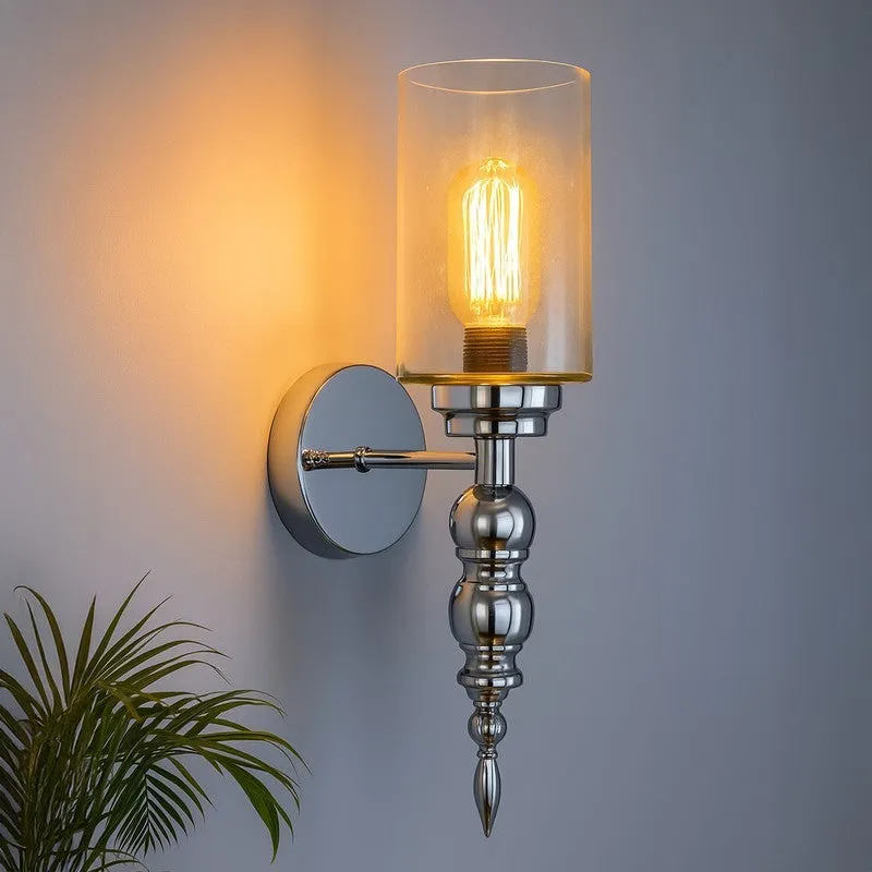 GlowMorph Glass & Metal Wall Lamp - Silver media 1
