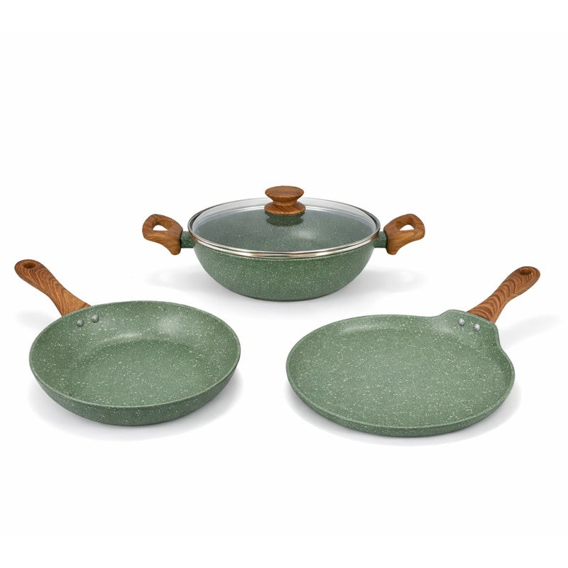 Salford Non Stick Cookware Set (Green) - Three Piece Set media 3