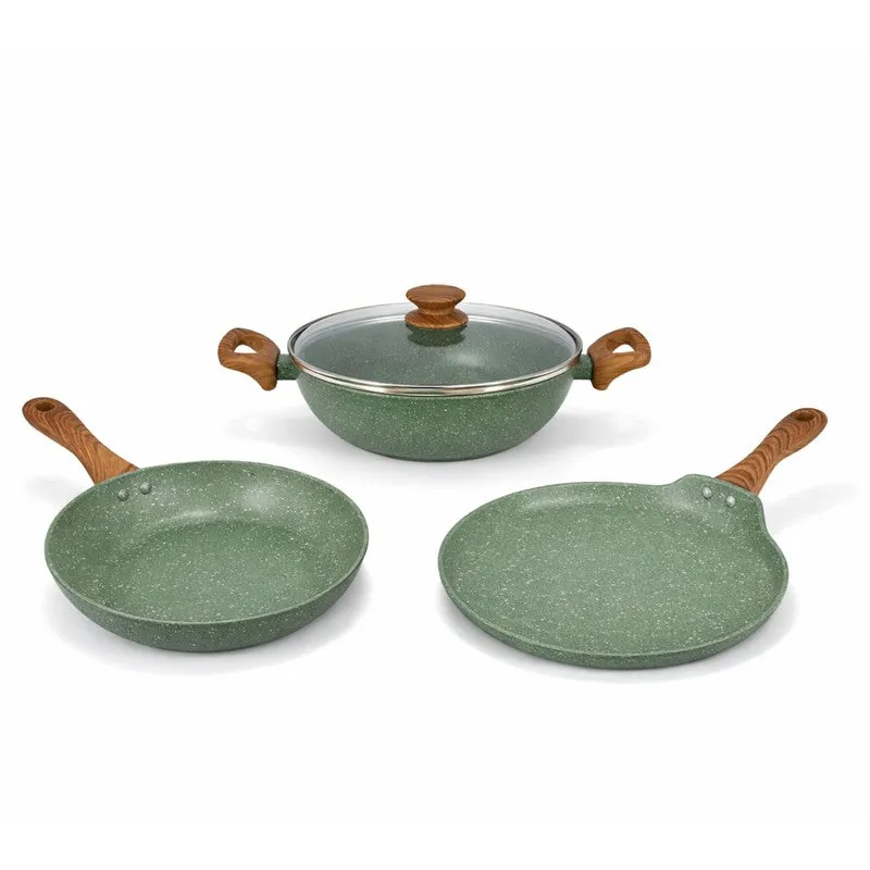 Salford Non Stick Cookware Set (Green) - Three Piece Set media 3
