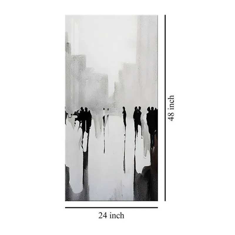 Silhouetted Cityscape Wall Painting media 7