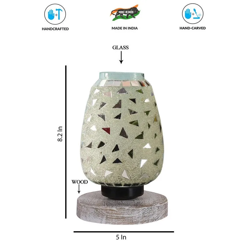 Luxior Mosaic Glass Table Lamp With Wooden Base media 8