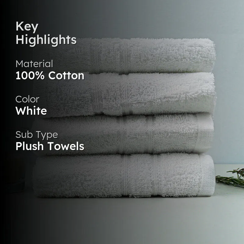 Micro Cotton LuxeDry Soothe Face Towel (White) - Set Of Four media 2