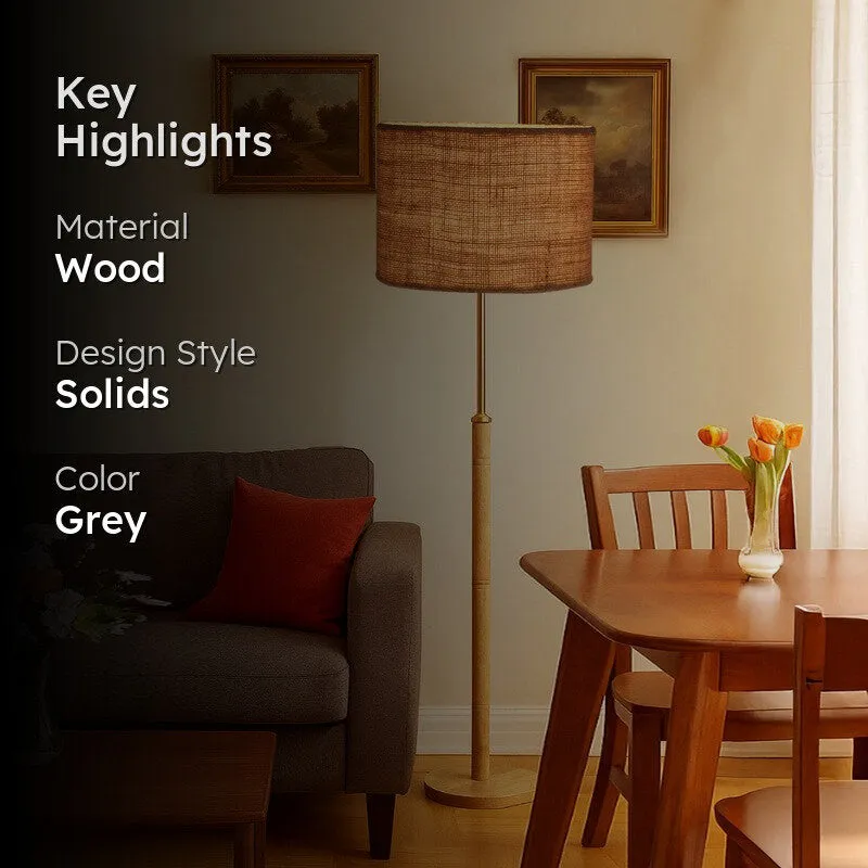 Zenith Glow Wooden Floor Lamp - Brown media 2