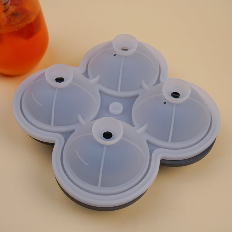 Frost Silicone 4-Cube Ice Mould - Grey media 6