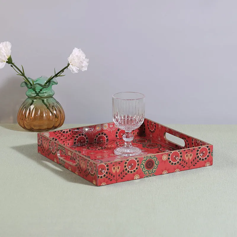 India Circus Adah Square Serving Tray media 1